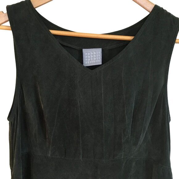 Anthropologie Rabbit Rabbit Rabbit Woman Maxi Dress Green V-Neck Sleeveless 10P - Picture 3 of 7